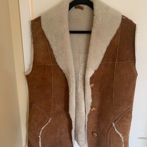 New with tags lambskin shearling vest